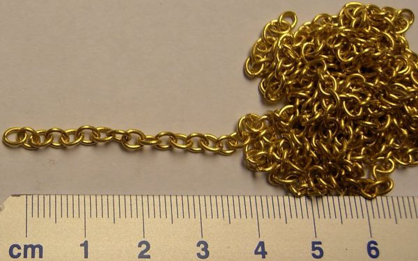 1x anchor chain 0,8mm, brass, 1m 5627 / 08