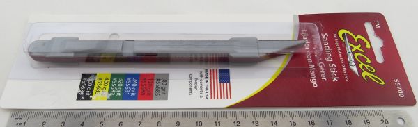 Sandpappersticka med slipband K80. 6 mm bred