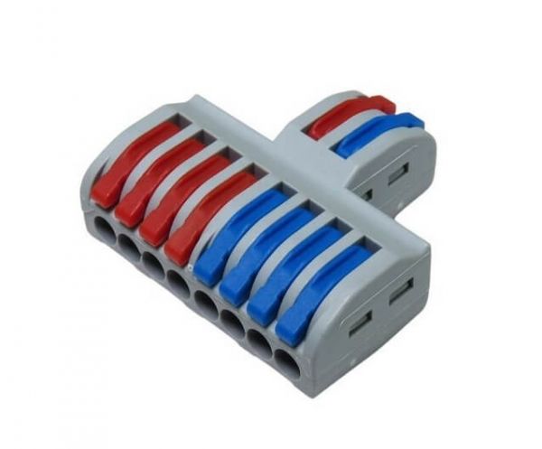 Stromverteiler-Anschlussklemme. 2x 4-polig 0,08-4qmm