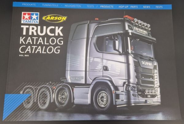 Truck catalog from Tamiya/Carson, current edition. The