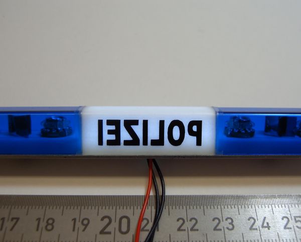 2x lettering POLICE, black, matching the 30x7mm