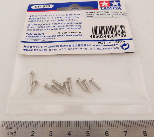 Pouch cutting screws 2x8mm, 10 pieces