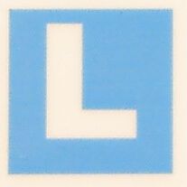 L Shield blauw / wit 1 / 14,5 bord "leerling"
