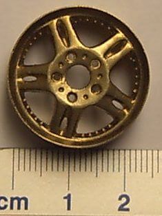 Wheels for LIV tires brass casting Da = 25 / 24mm Di = 4,5mm, 10mm