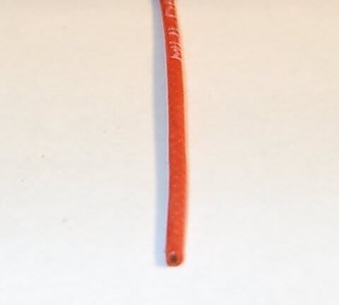 m Silikon-Litze, 0,25 qmm, rot, extrem geschmeidig. 130 x