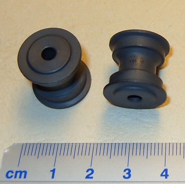 Castors (2 stuk), staal, diameter 17,5mm, lengte