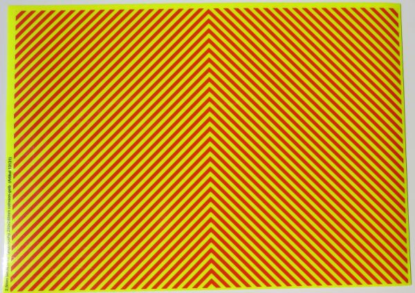 Dekorbogen Warnstreifen NEON YELLOW, environ 200x280mm 2,5mm-Stripes