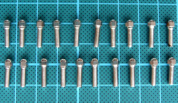 Capscrews M3x18mm plated. 10 piece. Wrench width