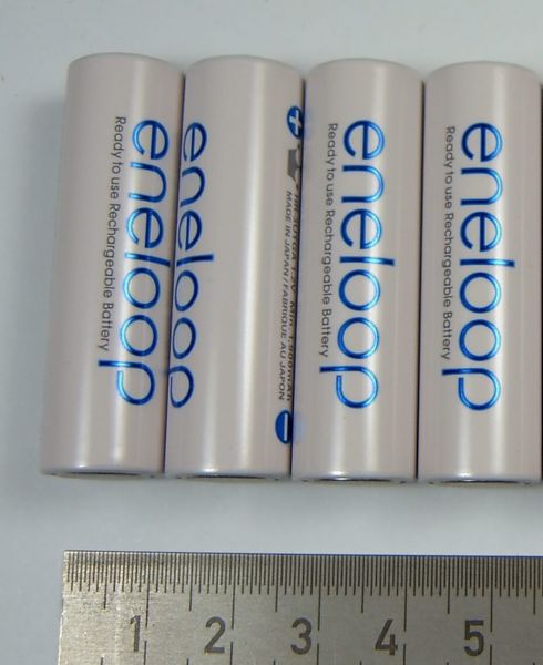 Single battery cells (4 pieces) Eneloop 2000mAh without soldering tag