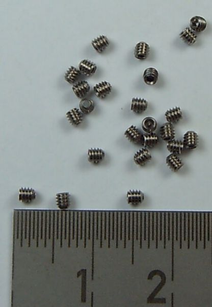 Set screw M2 x 2 DIN916, VA, 25 piece. (Indoor 6kant)