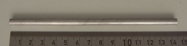 Achteras (aluminium) 6mm, 144mm lang, aan beide zijden binnendraad