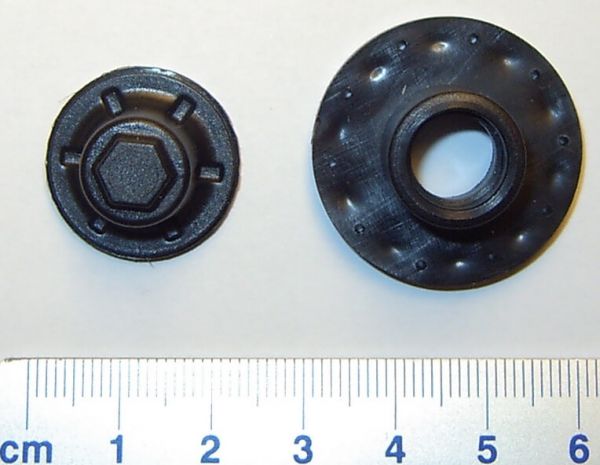 1x freewheel hub V3, plastic based on 2 Bearings