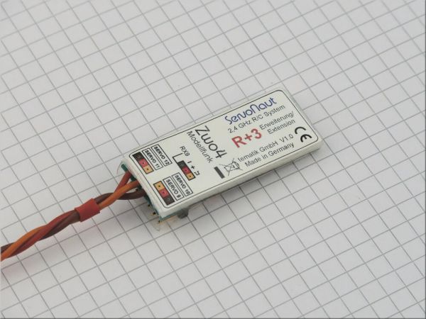 Channel extension R + 3 for 3 servo channels. With this module