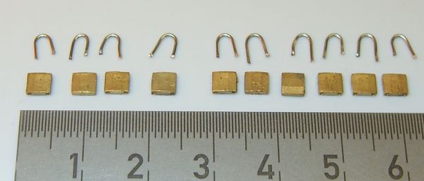 10 piece padlocks, 1: 16. Brass investment casting. Ca
