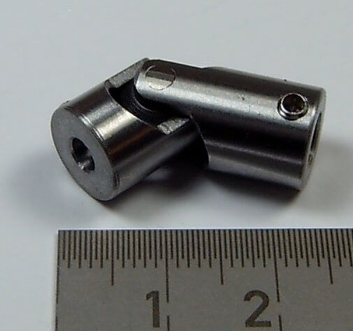 Diámetro 1 cardán 10mm, longitud total 10 / 15mm