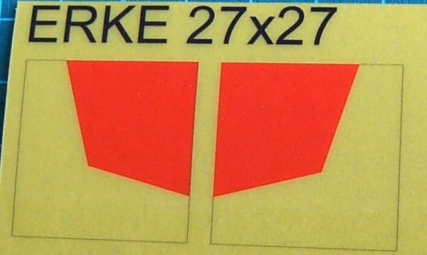 ERKE-Aufkleber Heckmarkierungs-Satz aus gelb