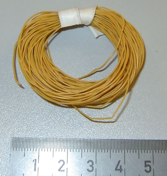 PVC braid, 0,055 qmm, yellow, 10m Ring