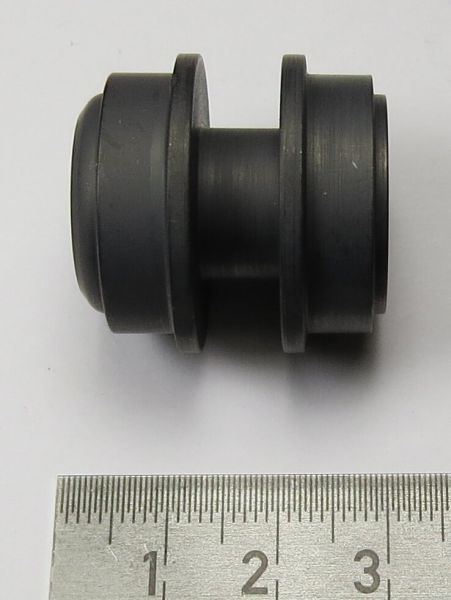 1 roller, staal, diameter 27mm. Breedte 27mm, boring