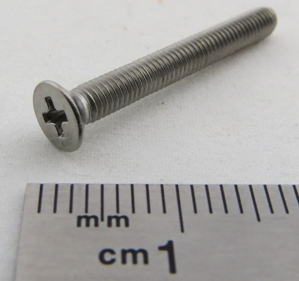 100 countersunk screws with cross slot M3 x 25 DIN 965, stainless steel