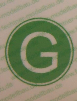 G Shield groen / wit 1 / 13,2 ondertekenen "Silent