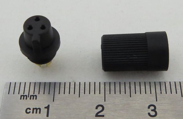 1 adet 3 minyatür minyatür kablo konektörü. Debriyaj, 2 parçası,