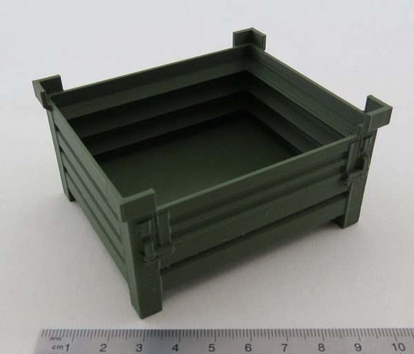 Caja apilable (impresión 3D) forma cerrada, con 4 pies