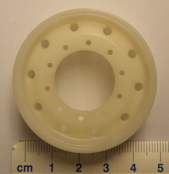 1x borde agujero redondo para los neumáticos de ancho (V2) de plástico, agujeros 10