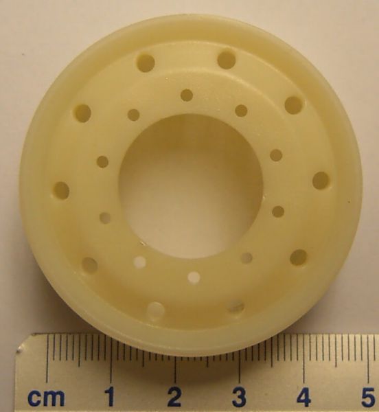 1x borde agujero redondo para los neumáticos de ancho (V1) de plástico, agujeros 10