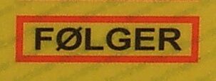 Sticker REFLEX warning "FOLGER" from self-adhesive,