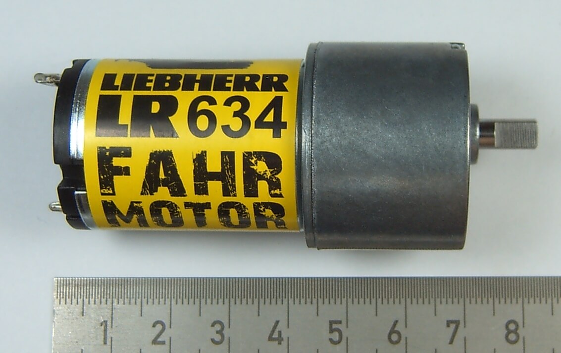 1x Fahr-Getriebemotor für die Laderaupe LR634, Carson. Fü, Kettenlader, Bausätze