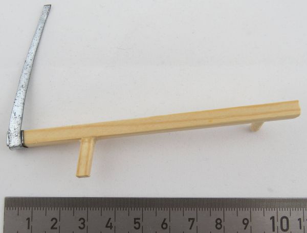 1 Holz-Sense 10cm natur/Metall, einfach
