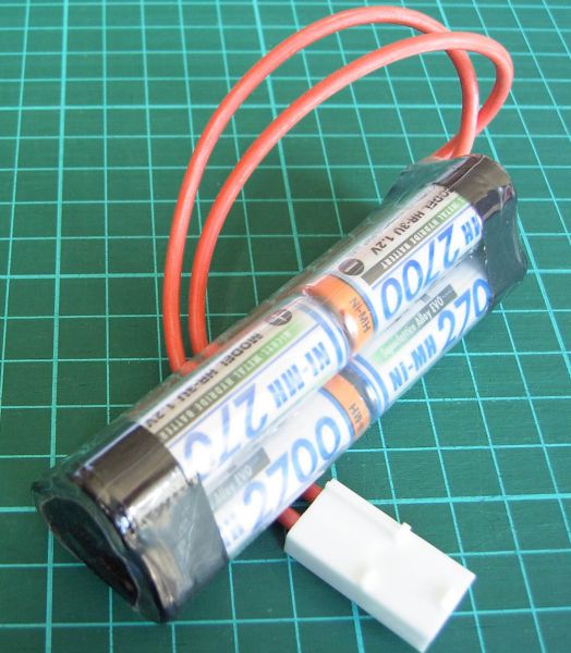 Battery pack with 6x Sanyo HR 3U cells 7,2V 6 cells 2700mAh