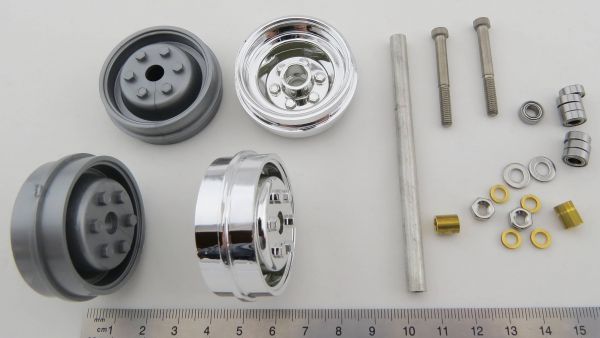 Wheels with ball bearings, Booth. Rear axle (2013)