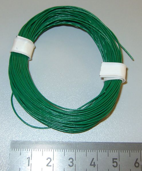 PVC-Litze, 0,055 qmm, grün, 1x 10m-Ring