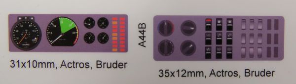 1 Naklejka / Sticker "deska rozdzielcza" dla A44B Actrosa