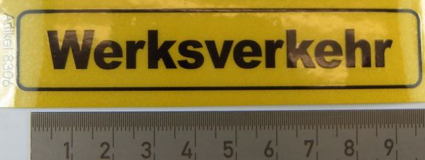 Sticker REFLEX warning "Werksverke" from
