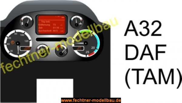 Decal / Sticker tableau de bord A32 pour DAF (TAM)