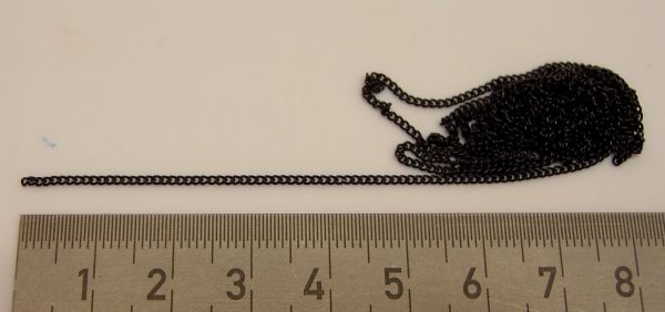Ankerketting 0,35mm, zwart metaal 1m 5627 / 02