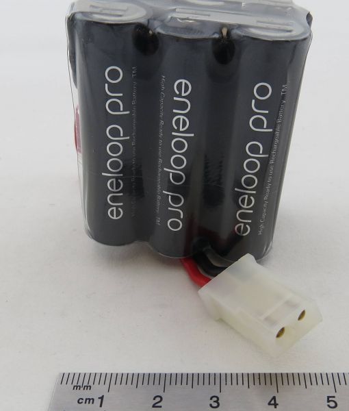 Batterij met 6x Sanyo ENELOOP-PRO, 7,2 V 6 cellen, 2450 mAh N