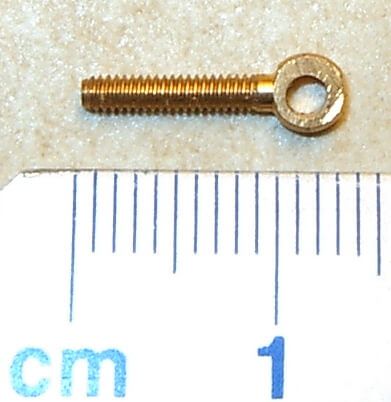 Eyebolt M2 Links threaded brass Thread length 10mm (1