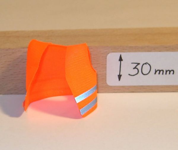 1x chaleco de la visibilidad, de color naranja, con franjas reflectantes 1: 14,5