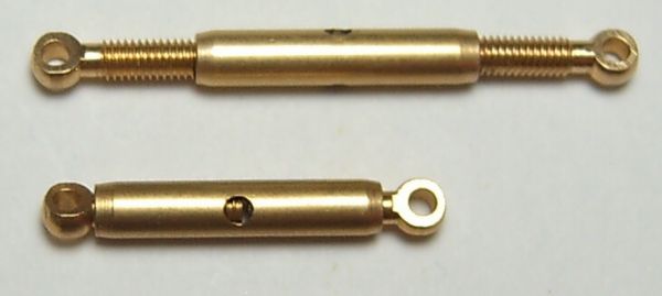Spannschloss Messing, 2 piece, with right and left-hand thread