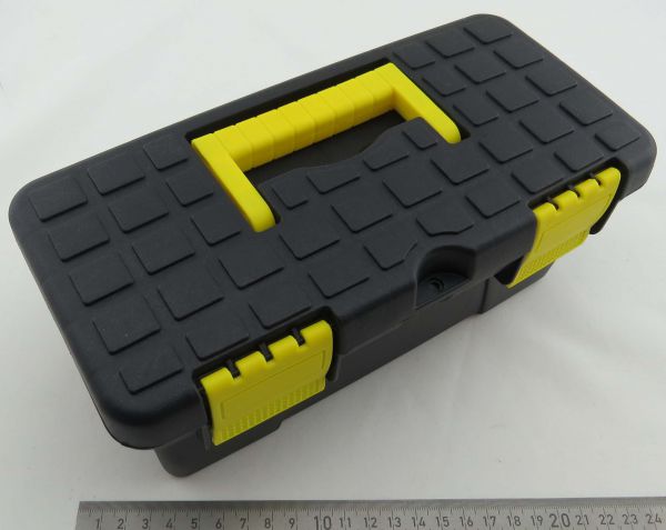 Mini-Werkzeug-Box aus Kunststoff mit Zwischenboden