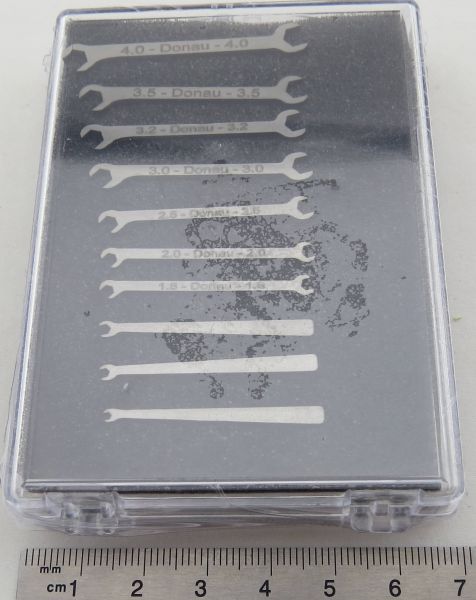 1x Micro-Maulschlüssel-Set, 10-teilig. (Gabelschlüssel). 1