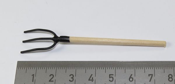 1 3 hooi vork tanden natuur, 7,5cm lang. 14mm breed