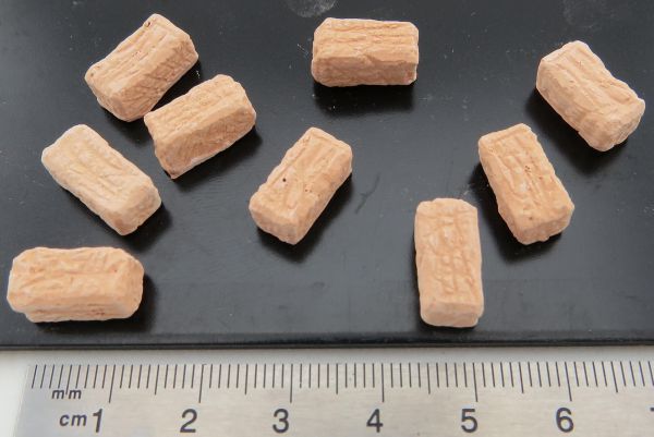 1x bag of bricks, bright, approx. 14x7x7 mm. bag with approx