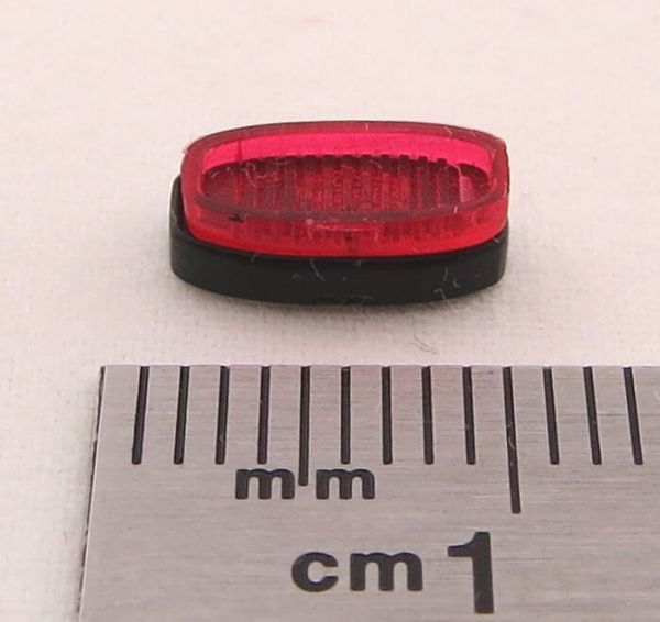 Contour light, red, Hella, M 1/14. 8,5 x 4mm. Light disc