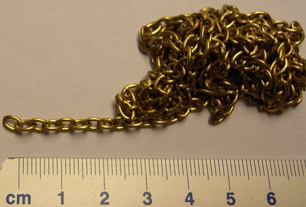 Anchor chain 1,0mm, brass, 1m 5627 / 10