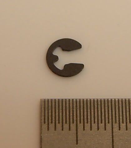 Shaft locking rings VA / Niro for 1,2mm to 2,0mm shafts (E