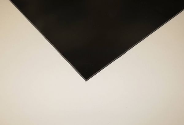 1x poliestireno panel de 4,0mm, NEGRO, aproximadamente 400 1000 mm x